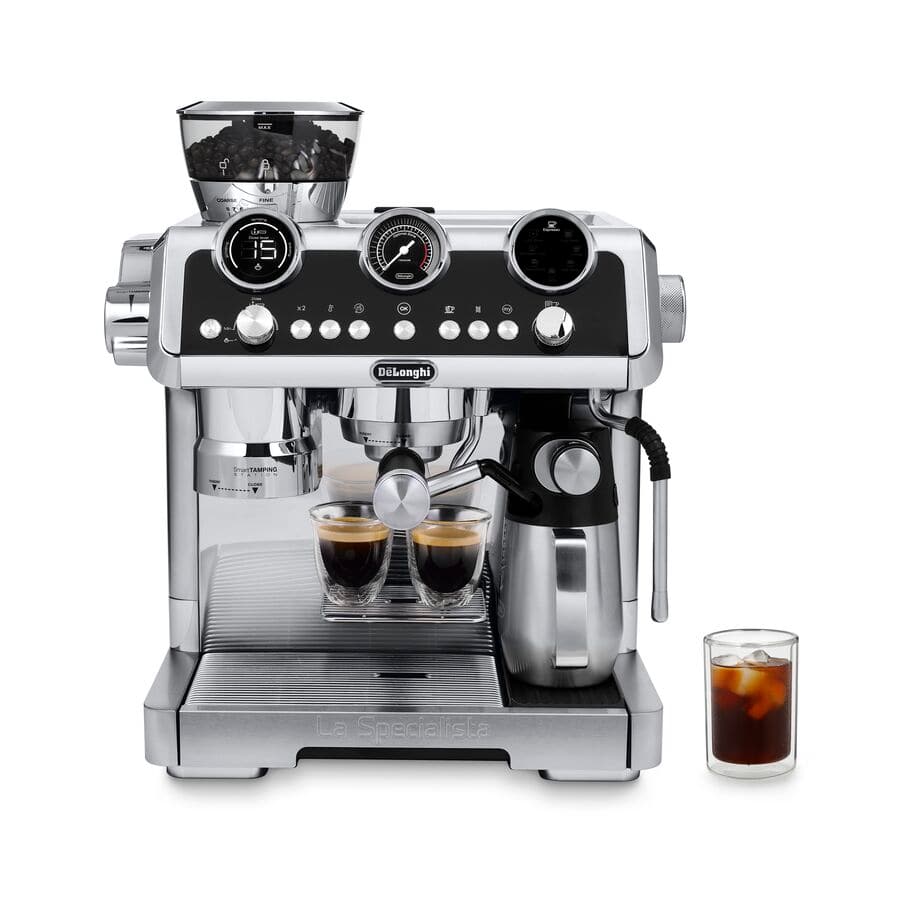 Cafetera Espresso manual De'Longhi La Specialista Maestro Cold Brew  EC9865.M, Thermoblock, Express con molinillo, 1450 W, 2.5 l, 19 bar, Plata