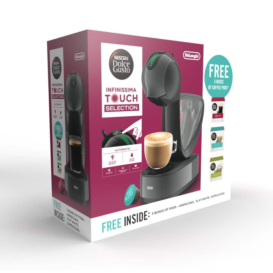 Dolce Gusto Infinissima Touch EDG268.GY Coffee Machine Starter Bundle