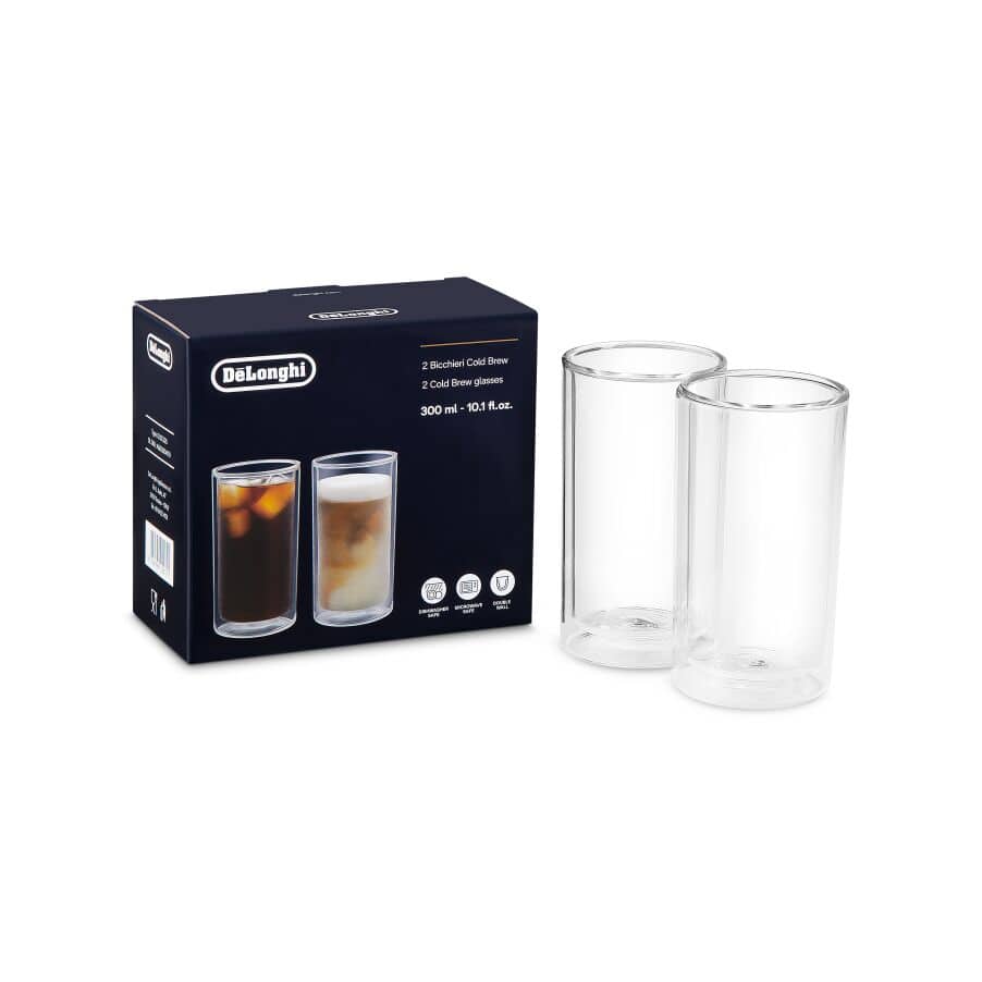 Фото - Кухоль De'Longhi Szklanki termiczne z podwójnego szkła do cold brew 300 ml zestaw 2 szt. DLSC325 AS00004179 