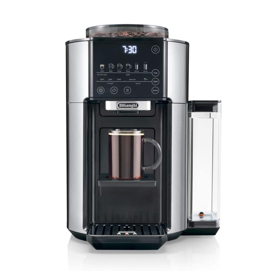 TrueBrew Drip Coffee Maker, Stainless/Black De'Longhi