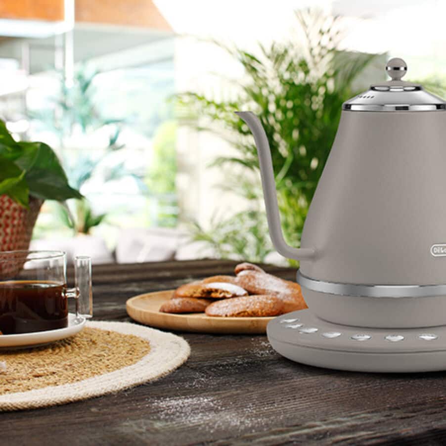 DeLonghi アイコナ カフェケトル KBOE1230J-GY 1200W Amazon | De'Longhi (デロンギ) 電気カフェケトル アイコナ
