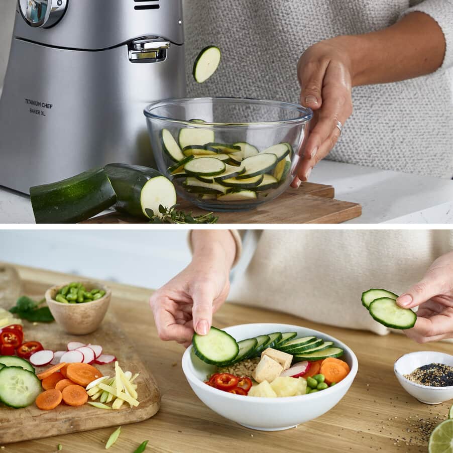 Acessórios de preparação de alimentos, Acessório de cortar e ralar AT340, AWAT340001, Cinzento