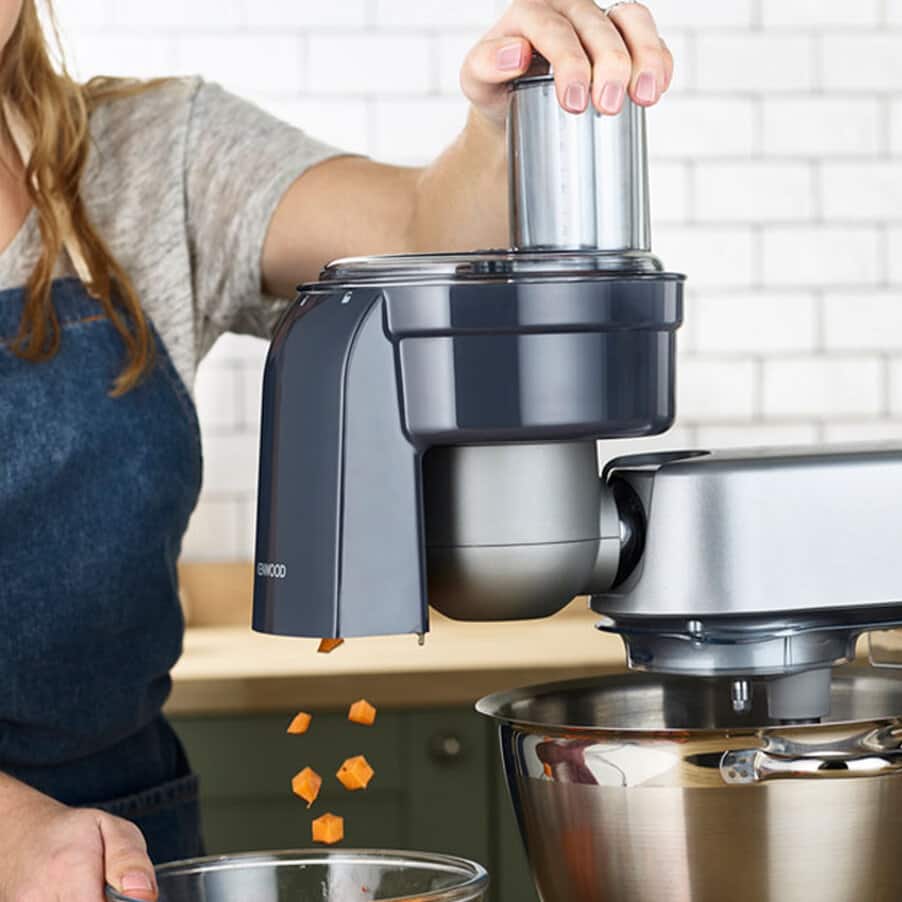 Acessórios de preparação de alimentos, Acessório para cortar em cubos KAX400PL, AW20010009, Cinzento