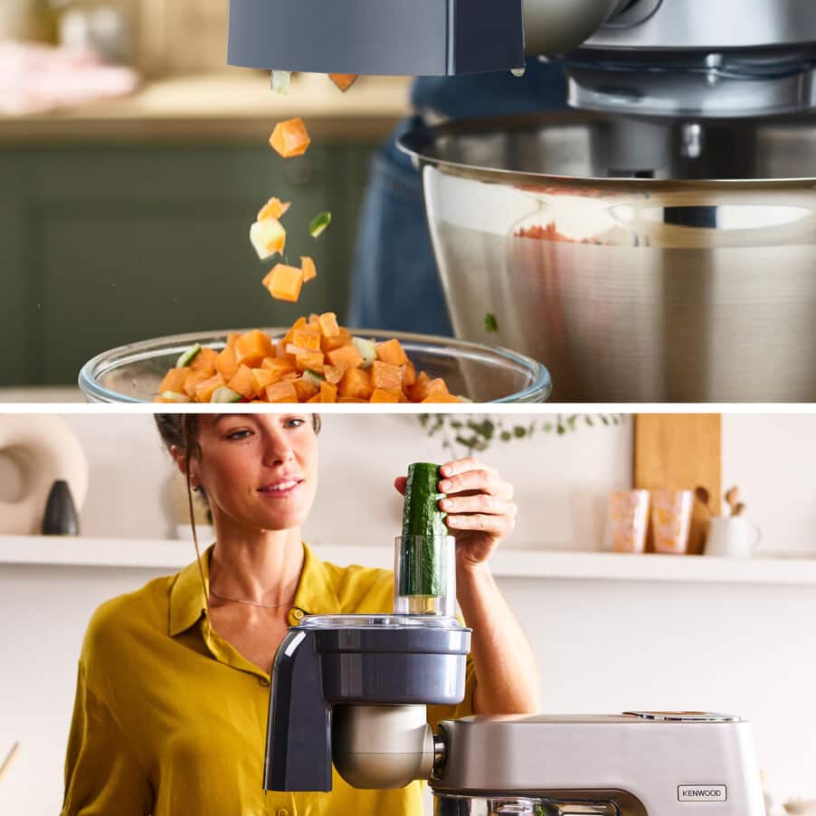 Acessórios de preparação de alimentos, Acessório para cortar em cubos KAX400PL, AW20010009, Cinzento