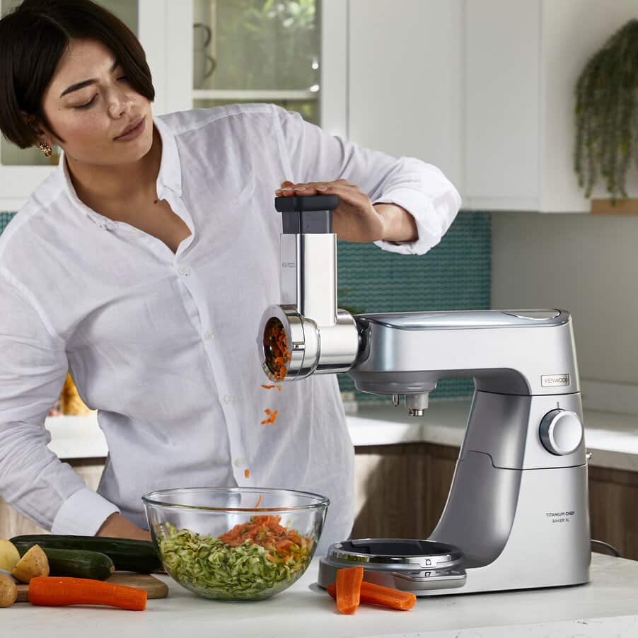 Acessórios de preparação de alimentos, Acessório de cortador de alimentos rotativo KAX643ME, AW20011008, Prateado