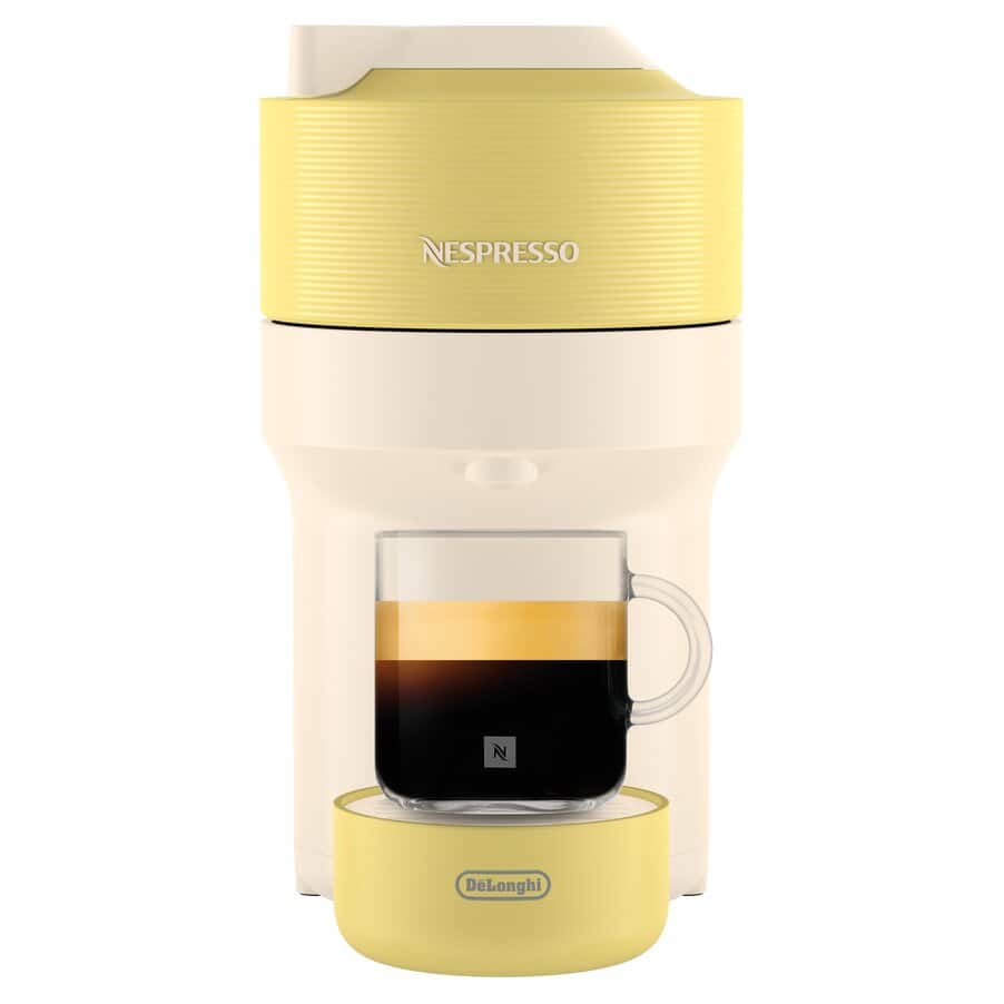Nespresso Coffee Machines, Vertuo Pop Nespresso Capsule Coffee Machine Value Pack Bundle Lemon Yellow, AU0132194067, undefined