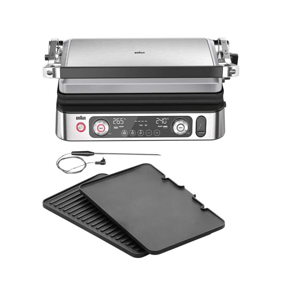 MultiGrill 9 and 9 Pro, MultiGrill 9 Pro Contact Grill Black/Stainless Steel, undefined, Black / stainless steel