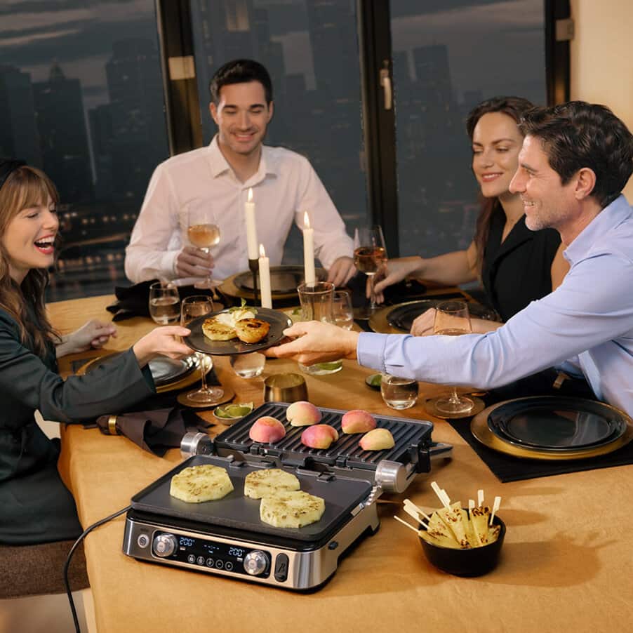 MultiGrill 9 and 9 Pro, MultiGrill 9 Pro Contact Grill Black/Stainless Steel, undefined, Black / stainless steel