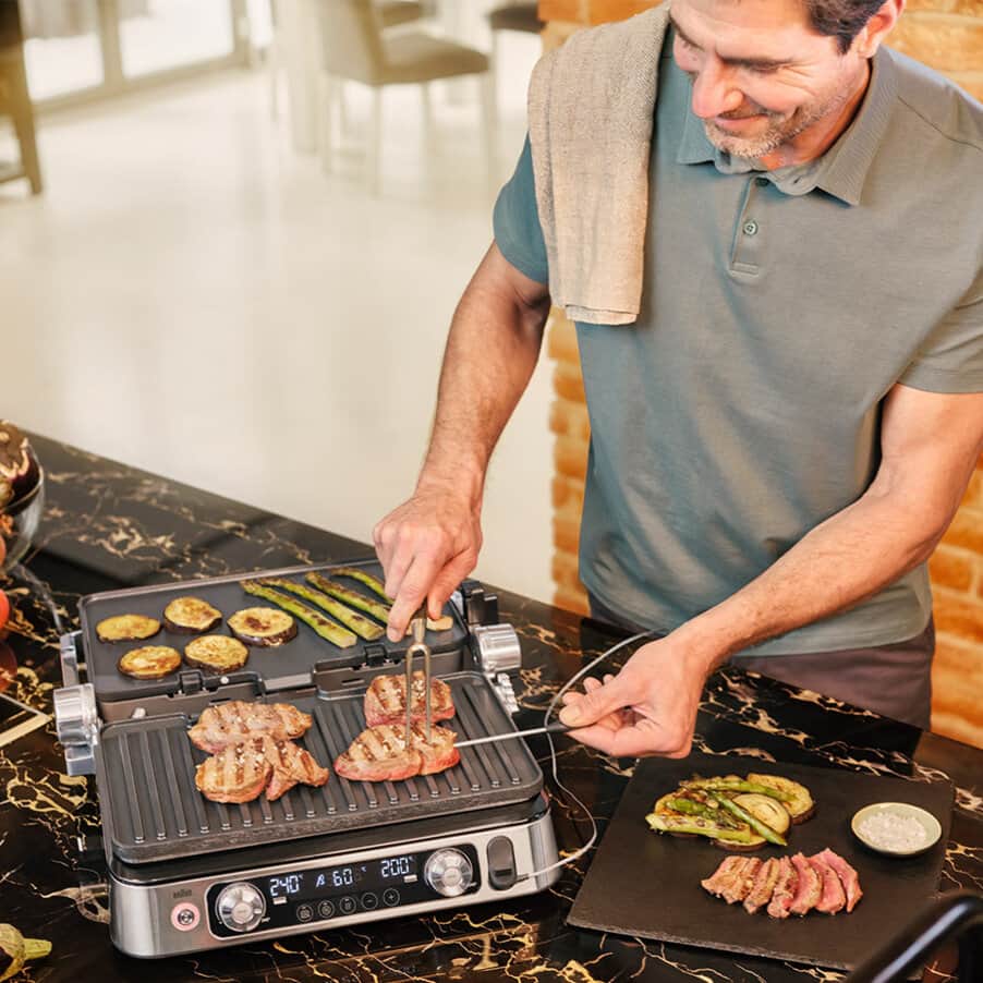 MultiGrill 9 and 9 Pro, MultiGrill 9 Pro Contact Grill Black/Stainless Steel, undefined, Black / stainless steel