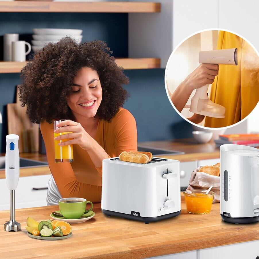QuickStyle 5, Rise and Shine Value Pack with Kettle, Toaster, Hand Blender, Garment Steamer Included, undefined, undefined