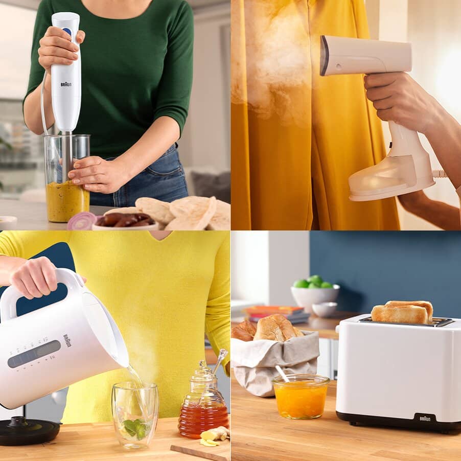 QuickStyle 5, Rise and Shine Value Pack with Kettle, Toaster, Hand Blender, Garment Steamer Included, undefined, undefined