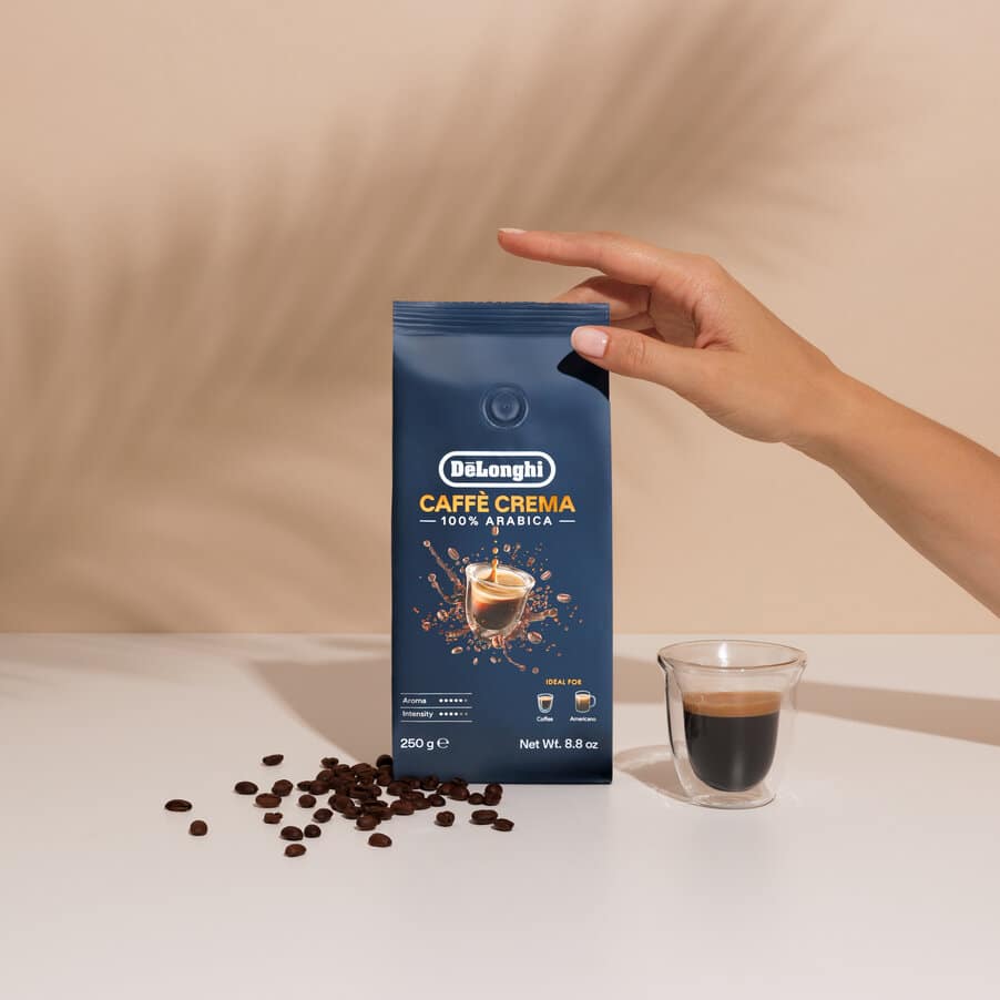 Grains de cafè, DLSC602 Café en grains Caffè Crema, 100 % Arabica, 250 g, AS00000173, Bleu