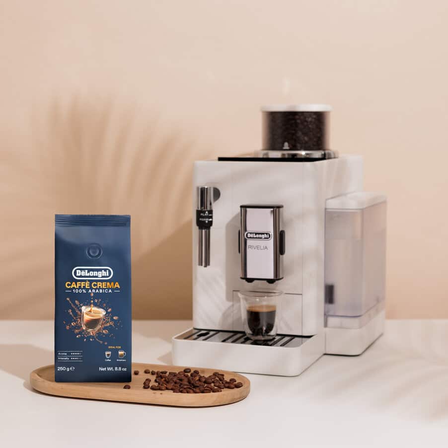 Grains de cafè, DLSC602 Café en grains Caffè Crema, 100 % Arabica, 250 g, AS00000173, Bleu