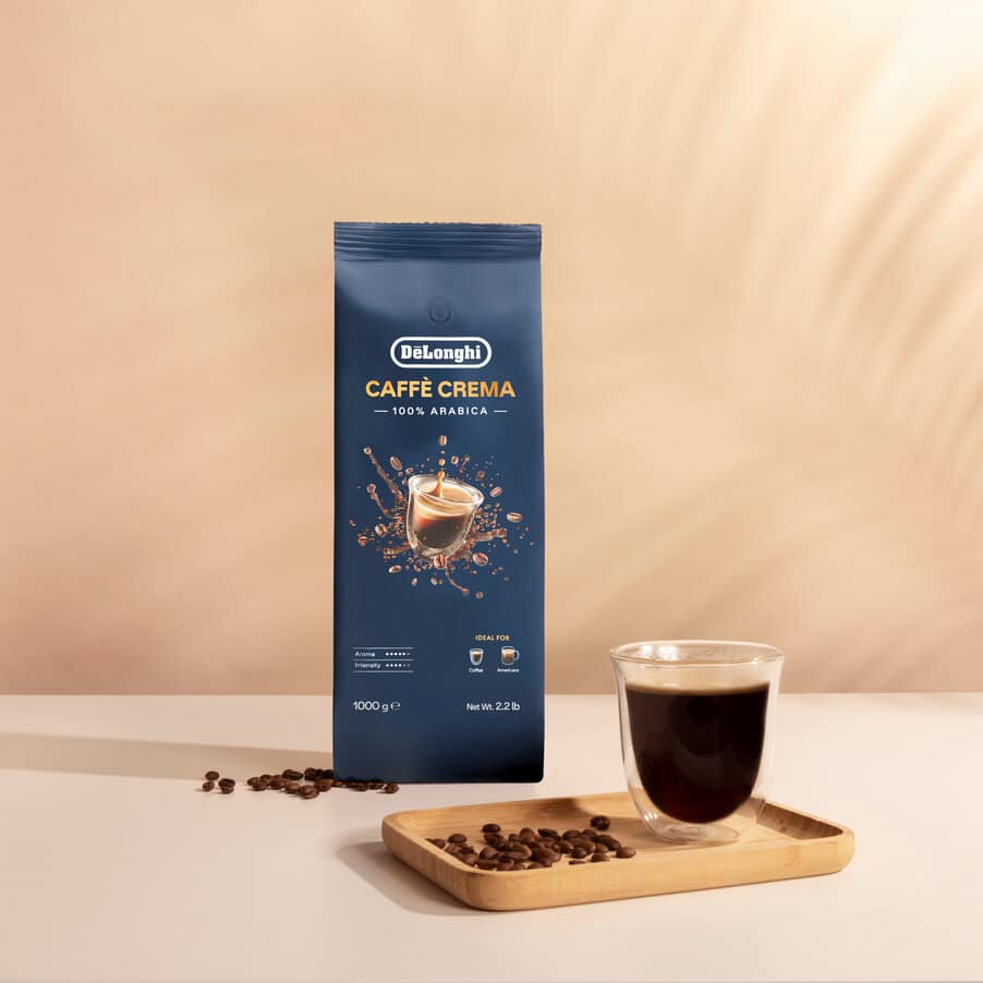 Grains de cafè, DLSC618 Café en grains Caffè Crema, 100 % Arabica, 1 kg, AS00001151, Non spécifié
