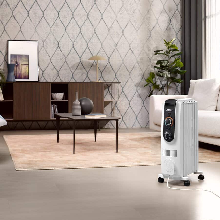 Dragon Easytronic, Dragon5 Easytronic 1500W Oil Column Heater with Electronic Thermostat, undefined, White