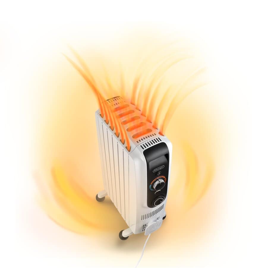 Dragon Easytronic, Dragon5 Easytronic 1500W Oil Column Heater with Electronic Thermostat, undefined, White