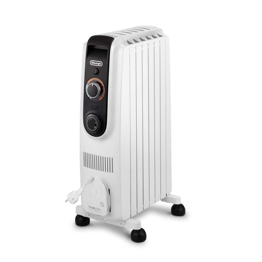 Dragon Easytronic, Dragon5 Easytronic 1500W Oil Column Heater with Electronic Thermostat, undefined, White