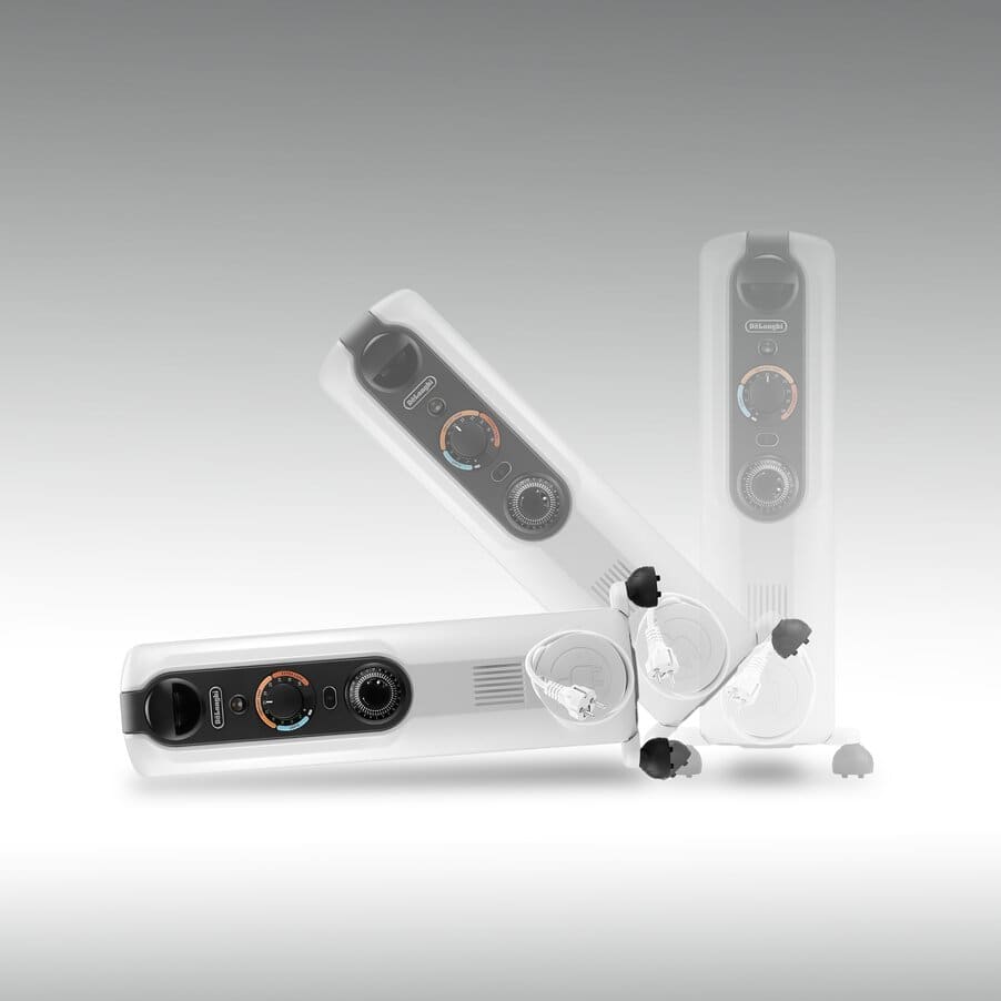 RadiaS, Radia S Easytronic 2000W Oil Column Heater with Electronic Controls, undefined, White