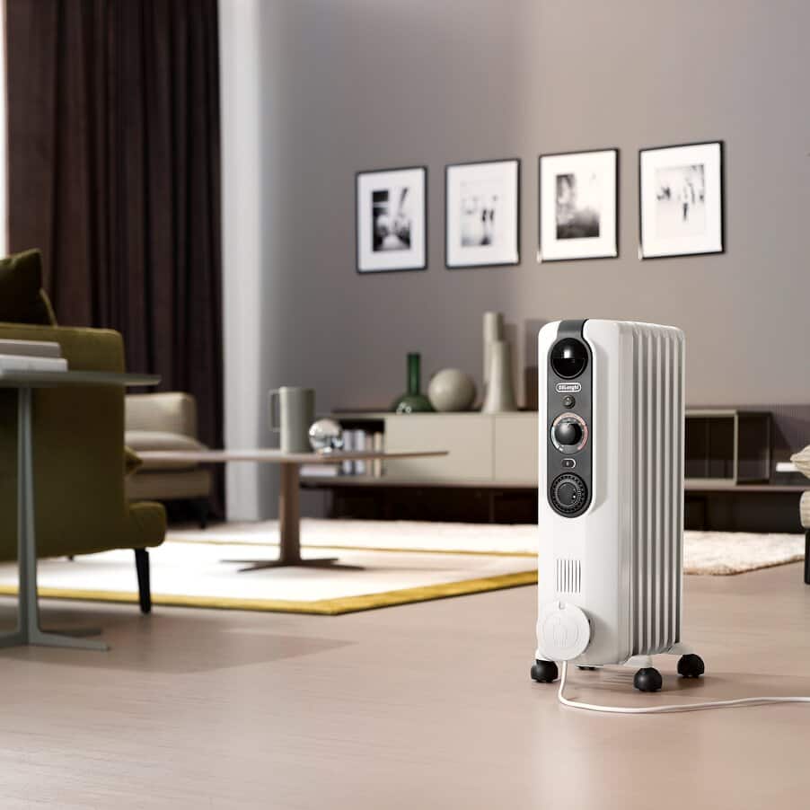 RadiaS, Radia S EasyTronic 1500W Oil Column Heater With Electronic Controls, undefined, White