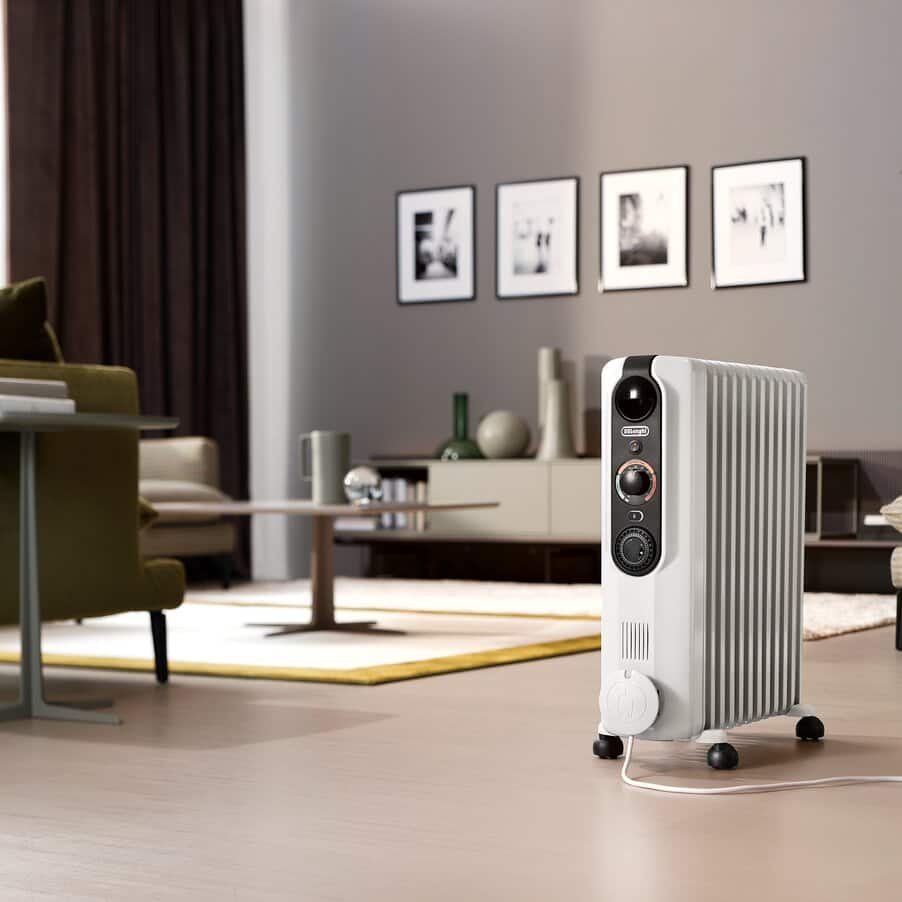 RadiaS, RadiaS Easytronic 2500W Oil Column Heater with Electronic Controls, undefined, White