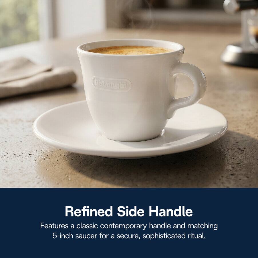 Coffee cups and glasses, Tasses à espresso en porcelaine, undefined, Blanc