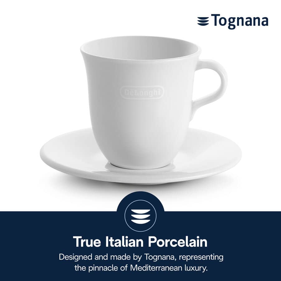 Filiżanki do kawy i szklanki, Porcelanowe filiżanki do cappuccino, 270 ml, zestaw 2 szt., undefined, Biały