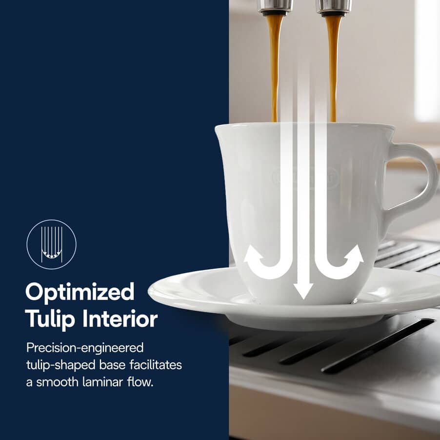 Filiżanki do kawy i szklanki, Porcelanowe filiżanki do cappuccino, 270 ml, zestaw 2 szt., undefined, Biały