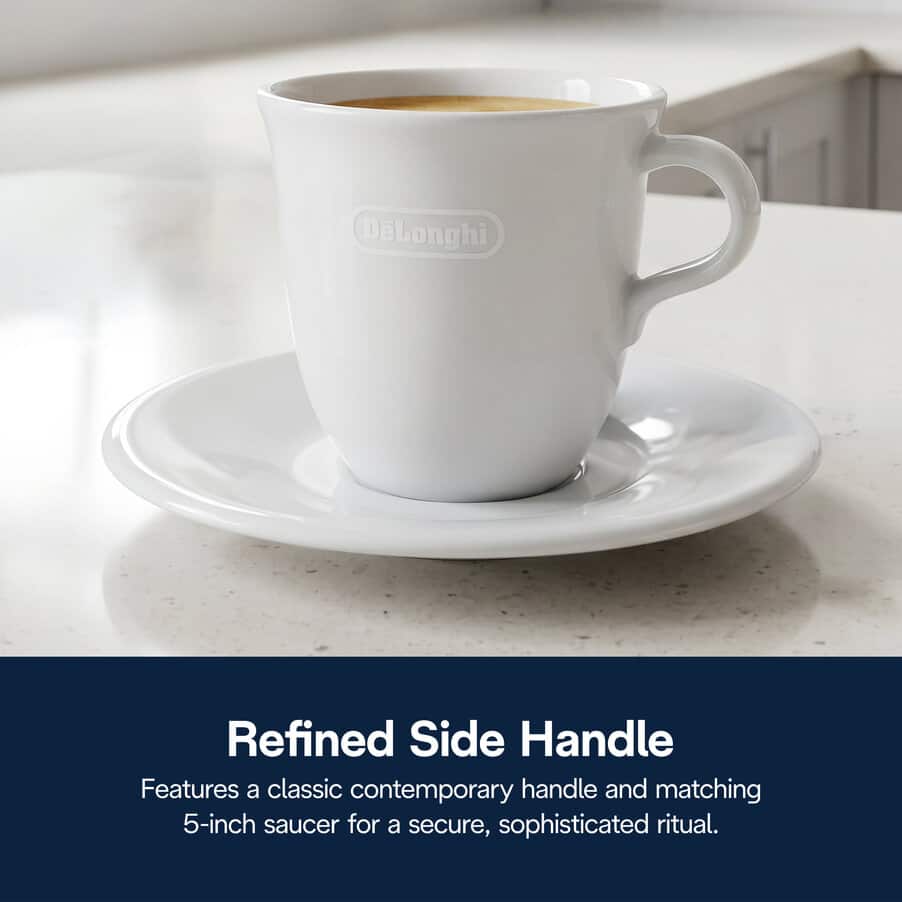 Filiżanki do kawy i szklanki, Porcelanowe filiżanki do cappuccino, 270 ml, zestaw 2 szt., undefined, Biały