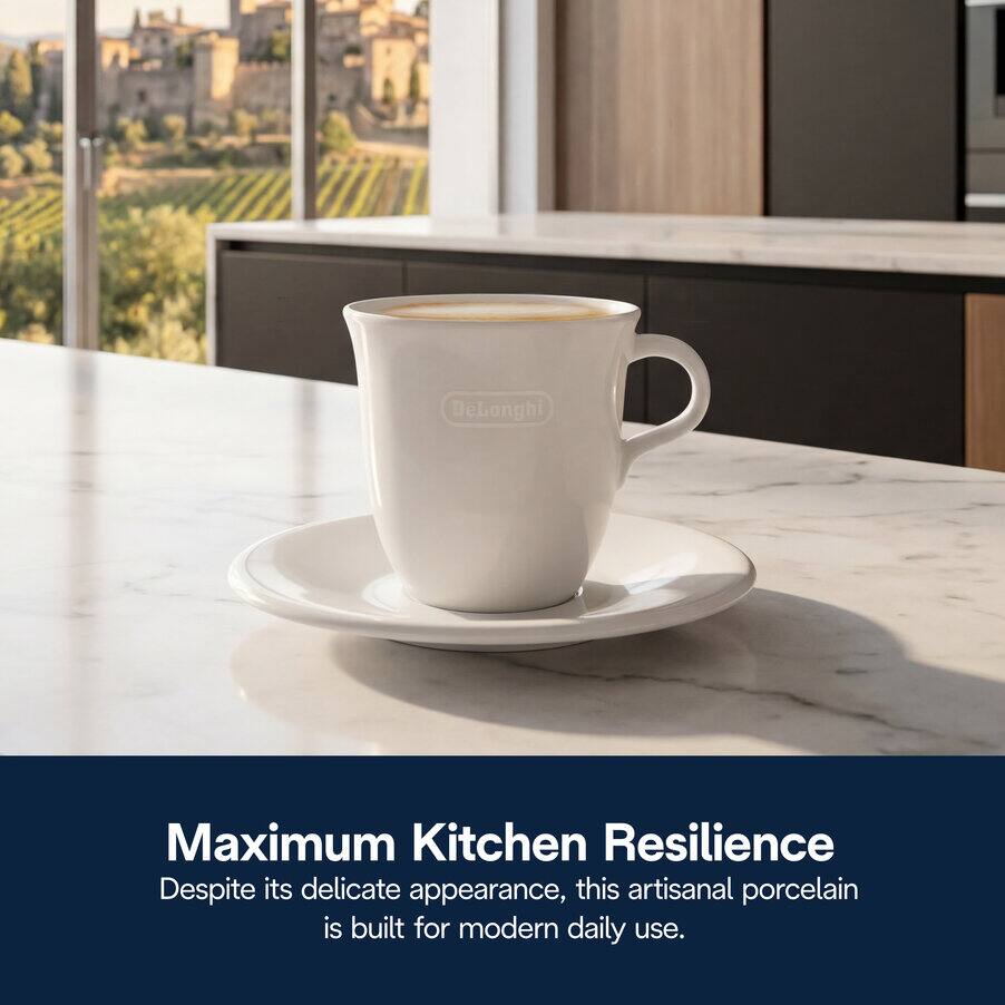 Filiżanki do kawy i szklanki, Porcelanowe filiżanki do cappuccino, 270 ml, zestaw 2 szt., undefined, Biały