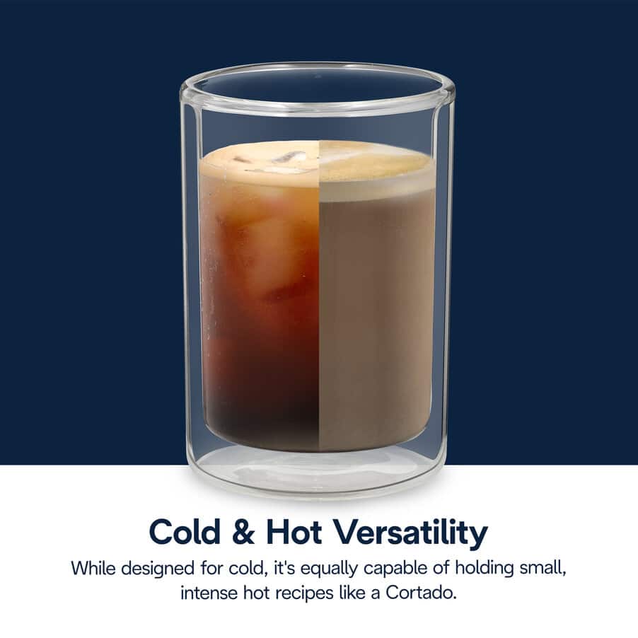 Tazze e bicchieri da caffè, Bicchieri Cold Brew in vetro a doppia parete, 220 ml, set di 2, undefined, Non specificato