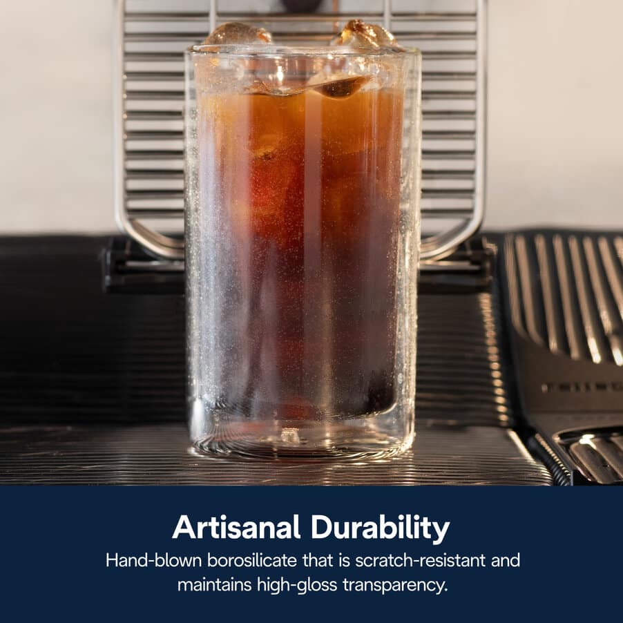 Tazze e bicchieri da caffè, Bicchieri Cold Brew in vetro a doppia parete, 300 ml, set di 2, undefined, Non specificato